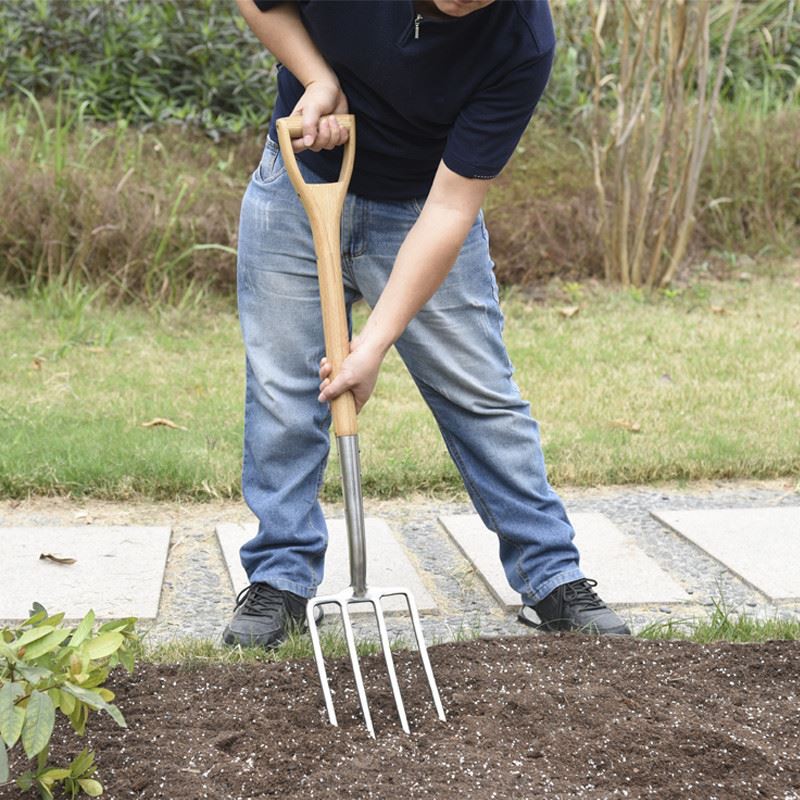 garden fork digging garden fork digging