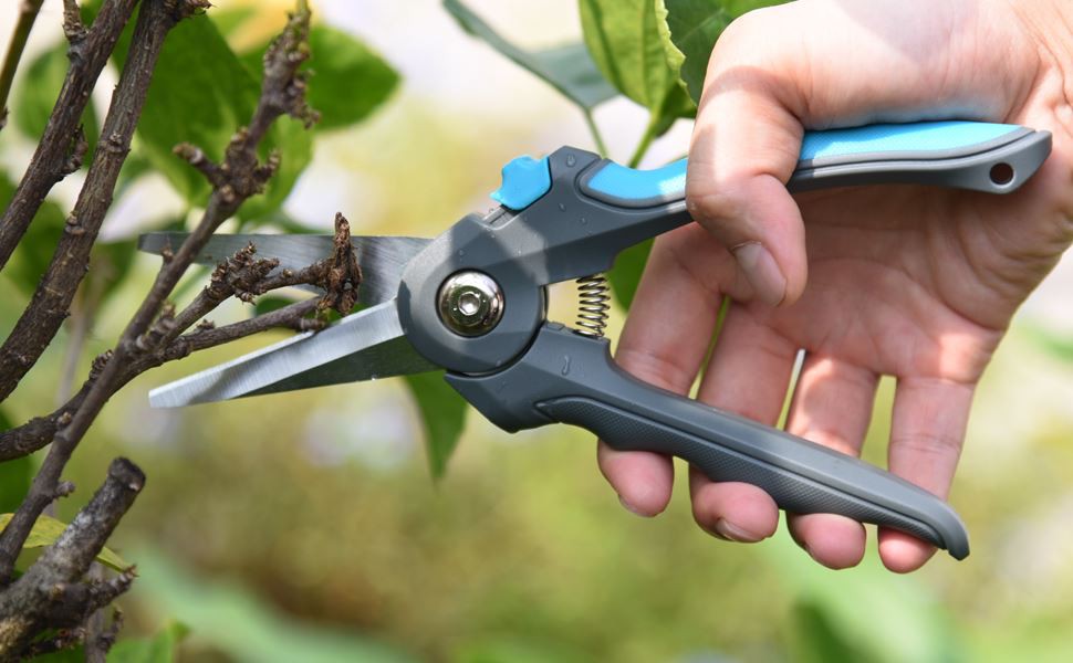 product-504-1 Stainless garden bypass pruners shears operation